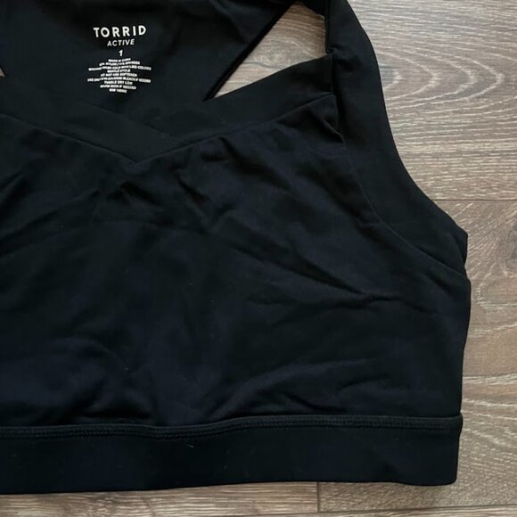 Torrid Active Black Wireless Non Padded Sports Athletic Bra Size 1 - Picture 8 of 16